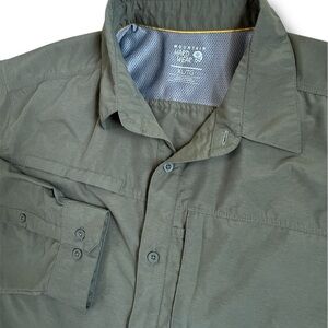 Mountain Hardware Shirt Mens XL Green Tab Sleeves Outdoor Cabincore Rustic L/S